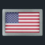 Flag of United States of America Belt Buckle<br><div class="desc">National Flag with 50 white stars on a blue canton with a field of 13 alternating stripes, 7 red and 6 white. The 50 stars stand for the 50 states of the union and the original 13 states.</div>