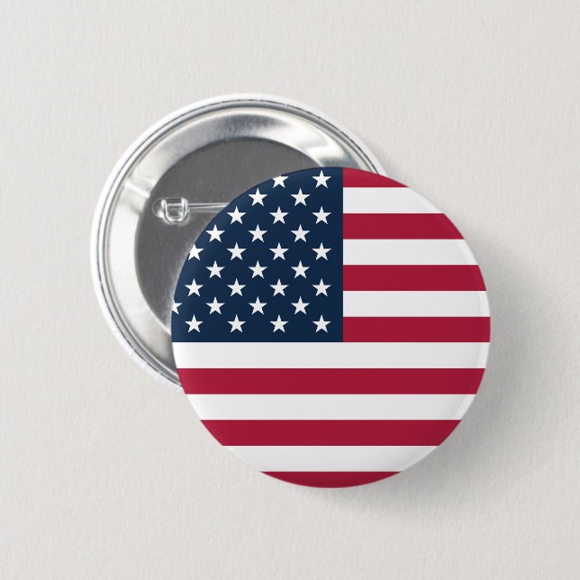 Flag of United States of America Button (Front & Back)