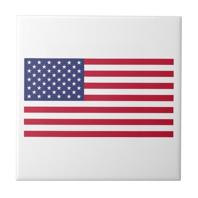 Flag of United States of America Ceramic Tile (Front)
