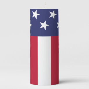 Flag of United States of America Pillar Candle