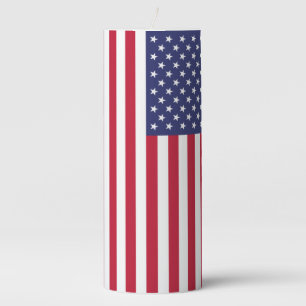 Flag of United States of America Pillar Candle