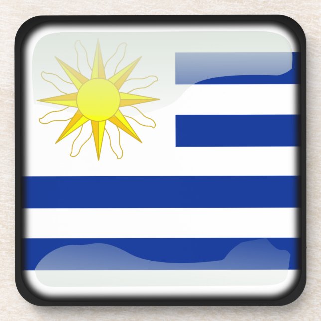 Flag of Uruguay Drink Coaster (Front)