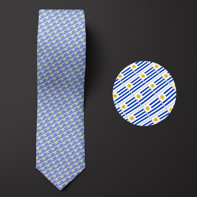 Flag of Uruguay Pattern Neck Tie (Creator Uploaded)