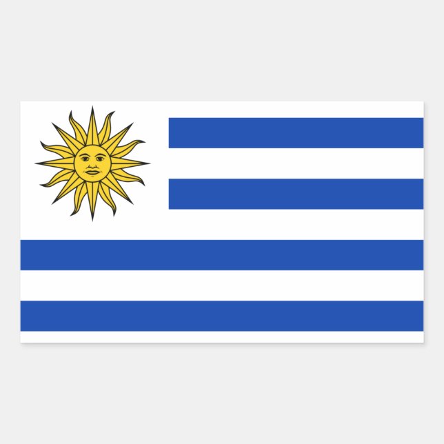 Flag of Uruguay Rectangular Sticker (Front)
