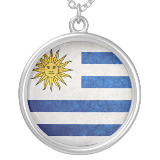 Flag of Uruguay Silver Plated Necklace