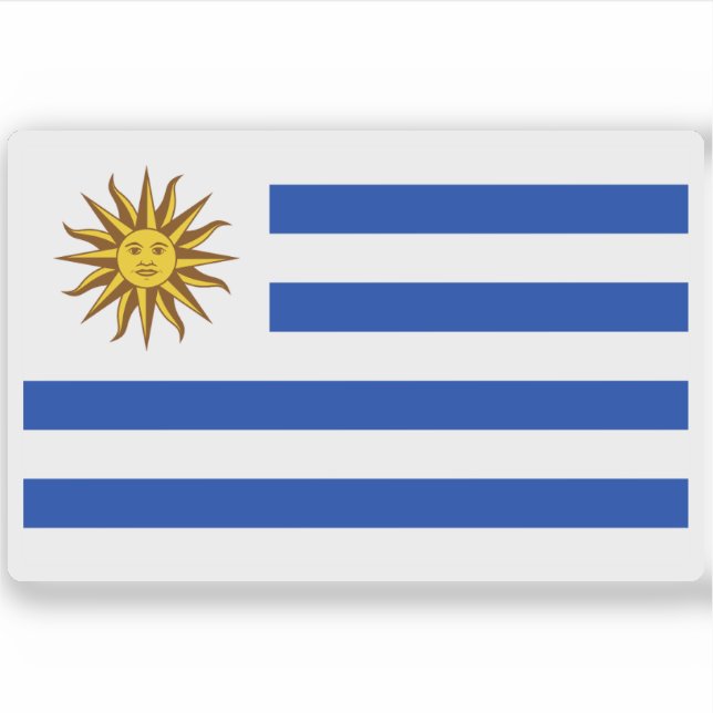 Flag of Uruguay  Sticker (Front)