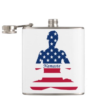 Flag of USA meditation American yoga Flask Flag of USA meditation American yoga Flask