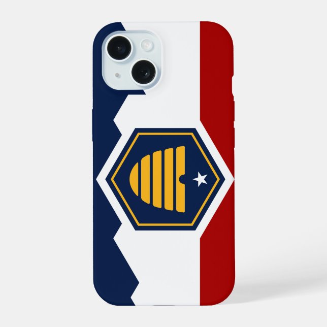 Flag of Utah (Beehive Flag) Iphone Case (Back)