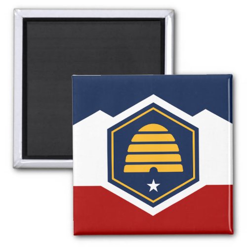 Flag of Utah Beehive Flag Magnet