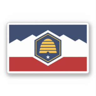 Flag of Utah (Beehive Flag) Sticker