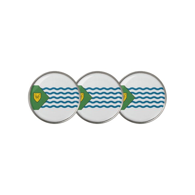 Flag of Vancouver, British Columbia  Golf Ball Marker (3 Up)