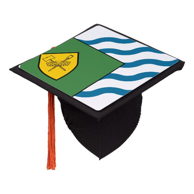 Flag of Vancouver, British Columbia Graduation Cap Topper (Angled)