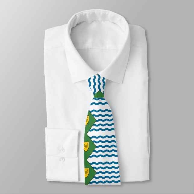 Flag of Vancouver, British Columbia Neck Tie (Tied)