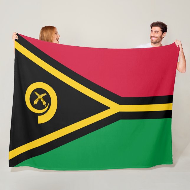 Flag of Vanuatu Fleece Blanket (In Situ)