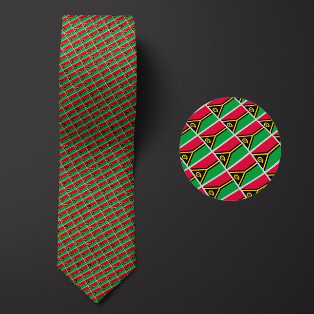 Flag of Vanuatu Pattern Neck Tie (Creator Uploaded)