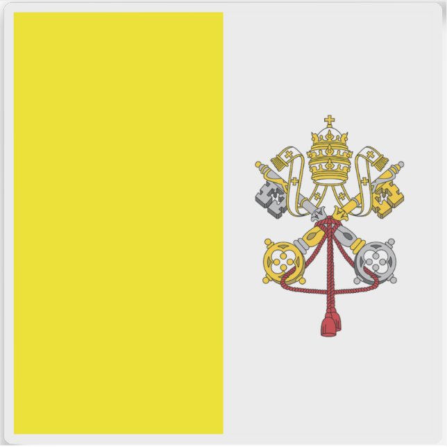 Flag of Vatican City (2023–present) Sticker (Front)