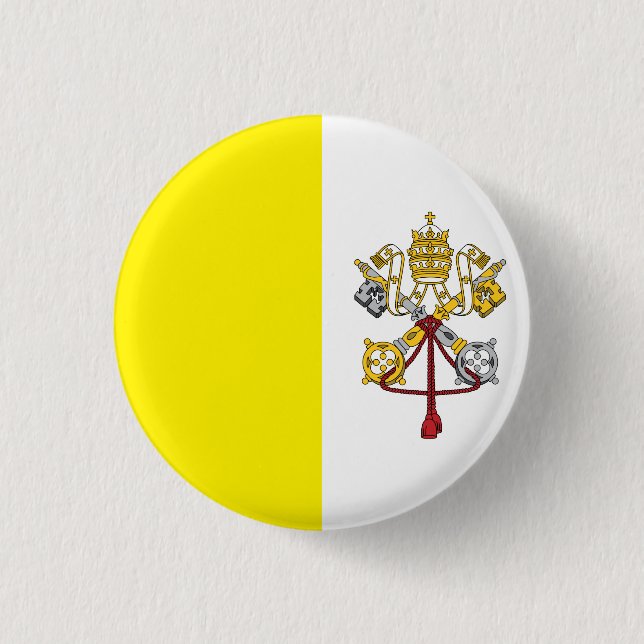 Flag of Vatican City Button (Front)