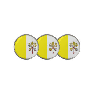Flag of Vatican City Golf Ball Marker