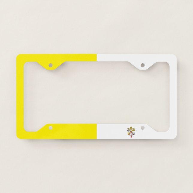 Flag of Vatican City License Plate Frame (Front)