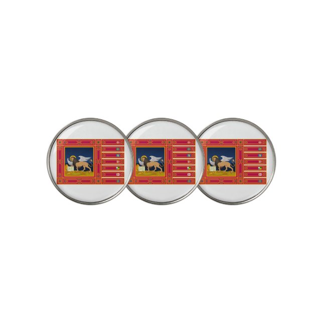Flag of Veneto (Italy) Golf Ball Marker (3 Up)