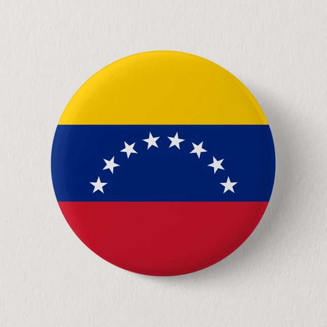 Flag of Venezuela - Bandera Venezolana Button (Front)