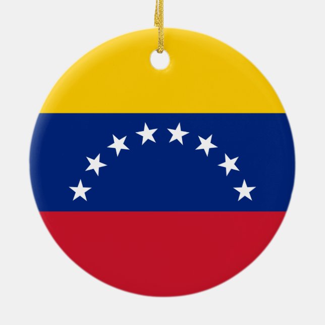 Flag of Venezuela Ceramic Ornament (Back)