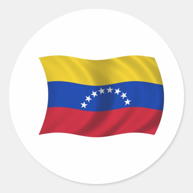Flag of Venezuela Classic Round Sticker (Front)