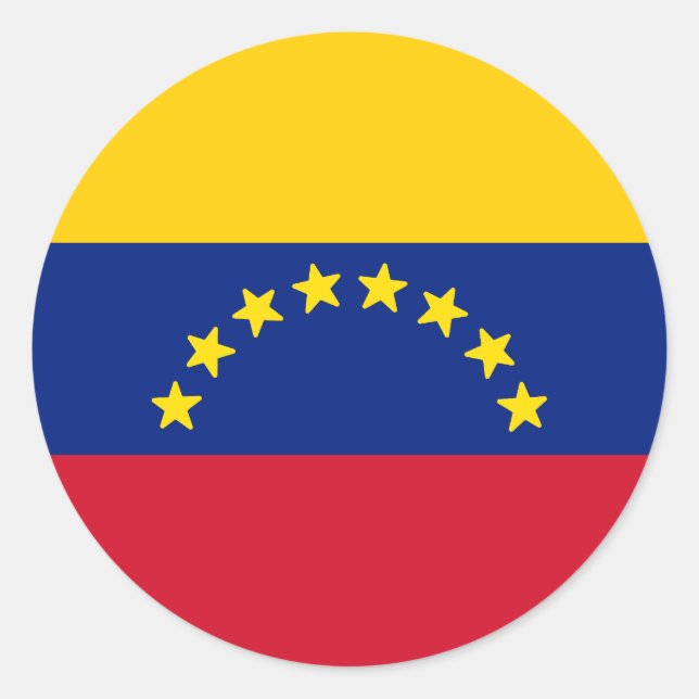Flag of Venezuela Classic Round Sticker (Front)