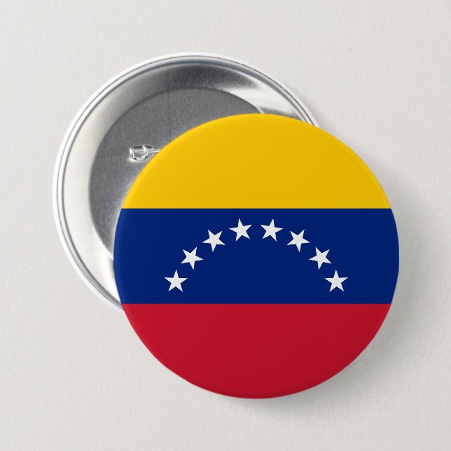Flag of Venezuela custom Button (Front & Back)