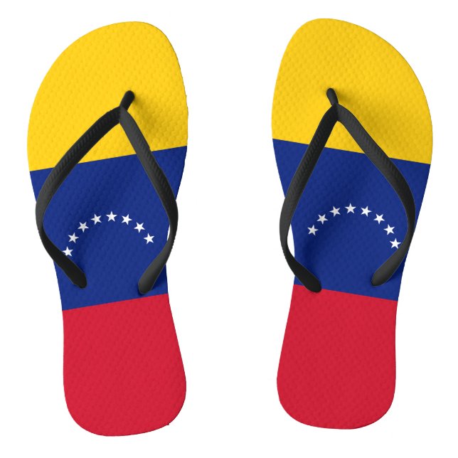 Flag of Venezuela Flip Flops (Footbed)