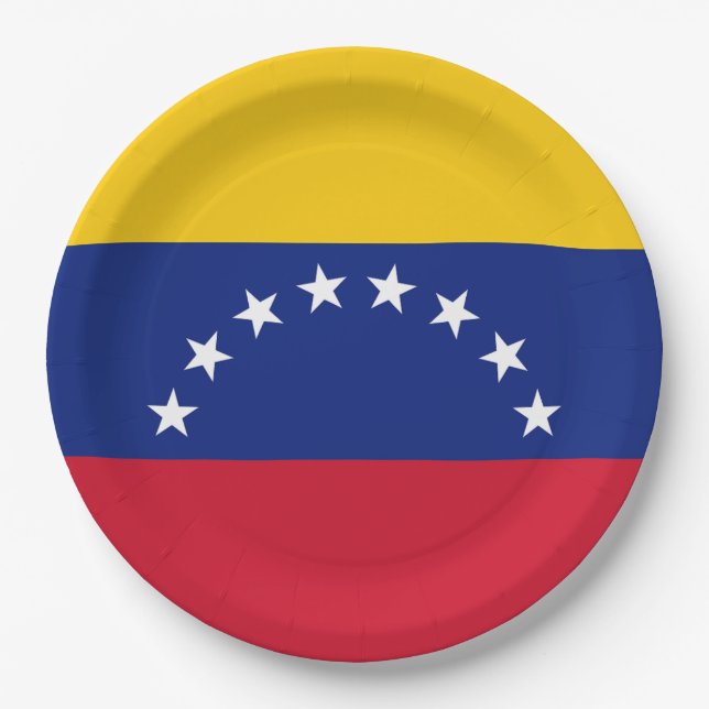 Flag of Venezuela Paper Plates (Front)