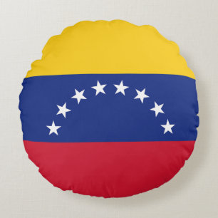 Flag of Venezuela Round Pillow