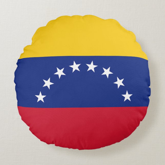 Flag of Venezuela Round Pillow (Front)