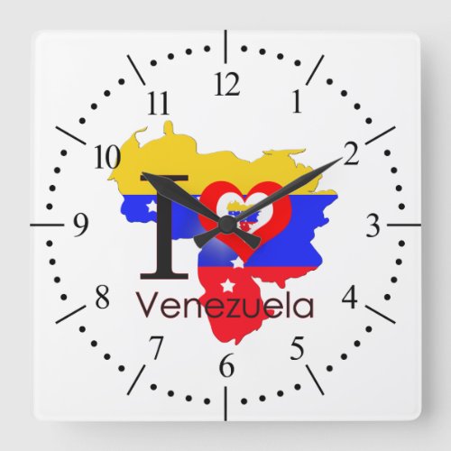 flag of Venezuela Square Wall Clock