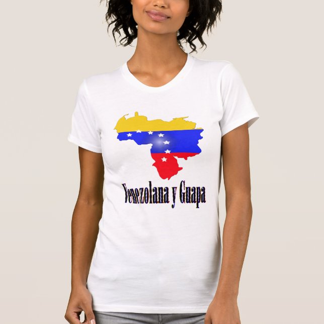 Flag of Venezuela tricolor typography T-Shirt (Front)