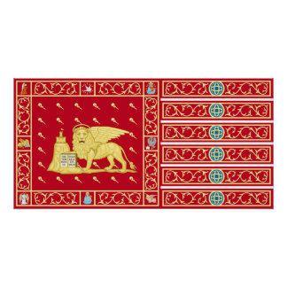 Flag of Venice, Italy (Venezia, Veneto, Italia) Poster