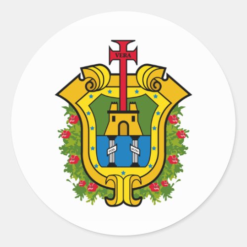 Flag of Veracruz Classic Round Sticker