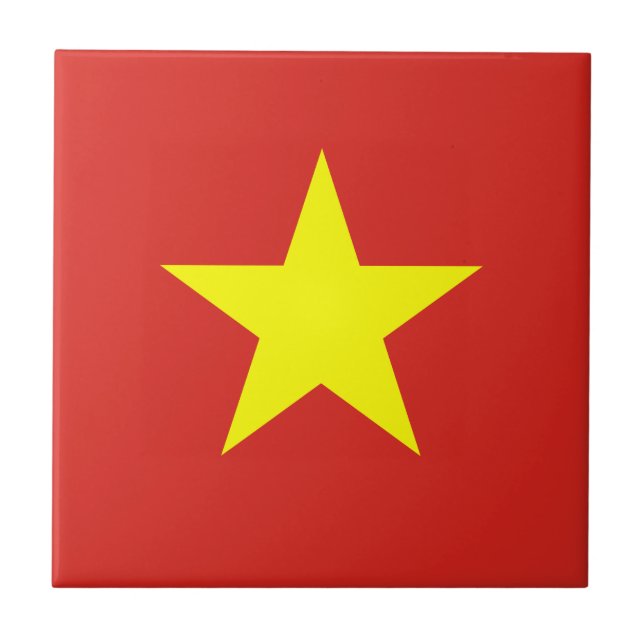 Flag of Vietnam  Ceramic Tile (Front)