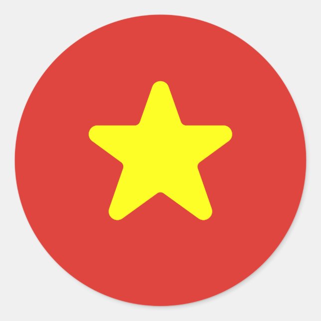 Flag of Vietnam Classic Round Sticker (Front)
