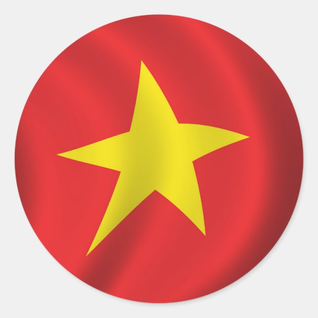 Flag of Vietnam Classic Round Sticker (Front)