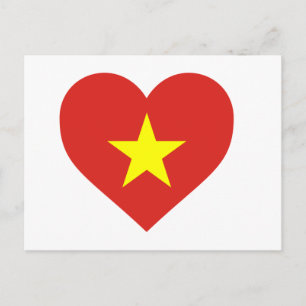 Flag of Vietnam - I Love Viet Nam - Cờ đỏ sao vàng Postcard