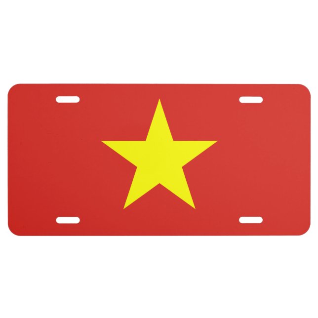Flag of Vietnam  License Plate (Front)