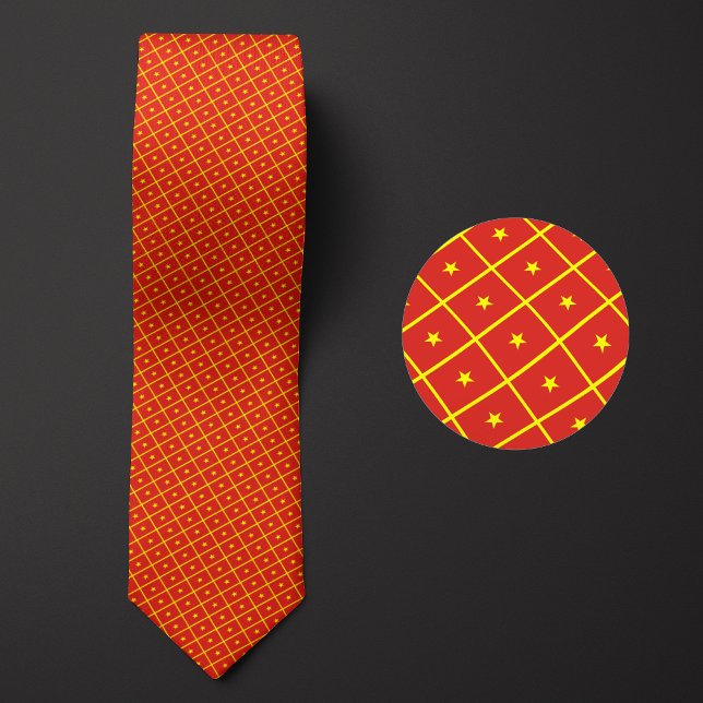 Flag of Vietnam Pattern Neck Tie (Creator Uploaded)