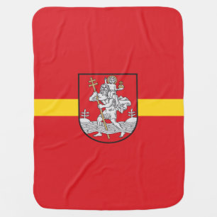 Flag of Vilnius, Lithuania Baby Blanket