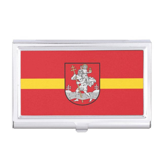 Flag of Vilnius, Lithuania Case For Business Cards (Front)