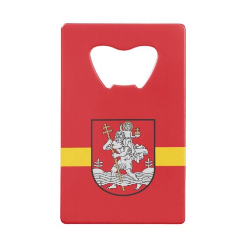 Flag of Vilnius Lithuania Credit Card Bottle Open Credit Card Bottle Opener