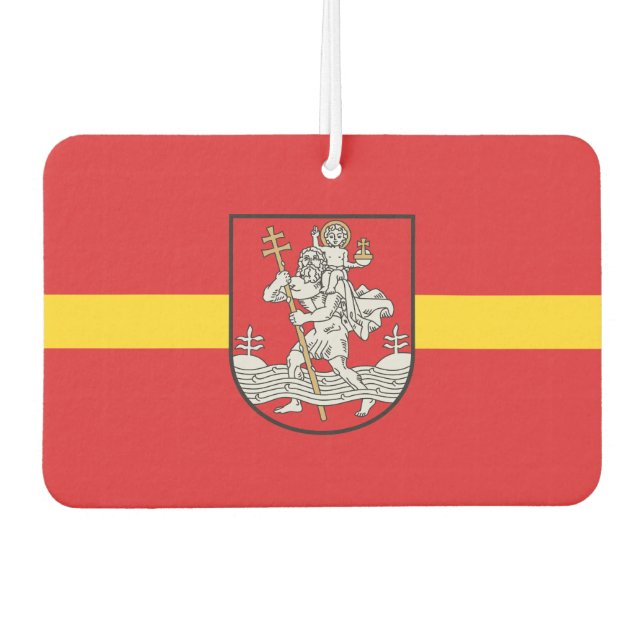 Flag of Vilnius, Lithuania Cufflinks Air Freshener (Front)