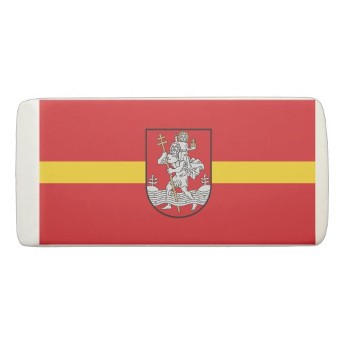 Flag of Vilnius Lithuania Eraser