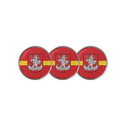 Flag of Vilnius Lithuania  Golf Ball Marker