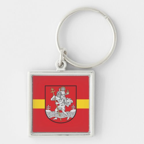 Flag of Vilnius Lithuania Keychain